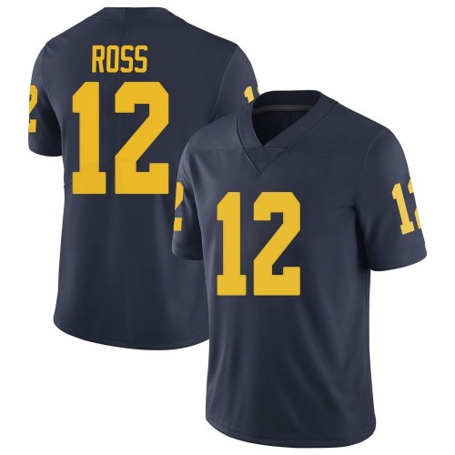 Josh Ross Michigan Wolverines Youth NCAA #12 Navy Limited Brand Jordan College Stitched Football Jersey PBN0554ON